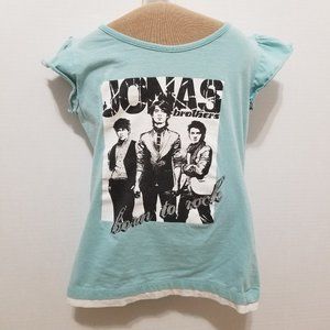 Jonas Brothers shirt Medium 10/12 Born To Rock photo graphic glittery band merch